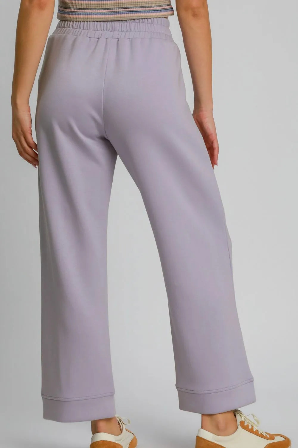 Umgee Drawstring Elastic Waist Wide Leg Pants | Lounge Pants Daverri Fashions