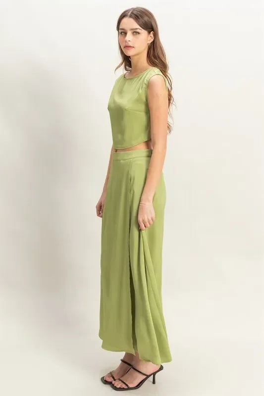 HYFVE Sleeveless Top and Maxi Skirt Set - DAVERRI FASHIONS