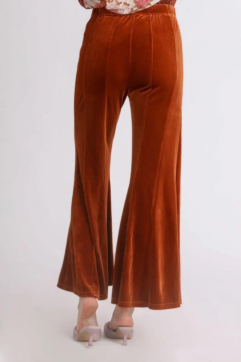Umgee High Rise Elastic Waist Flare Pants | Daverri Fashions