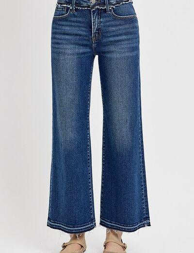 Dark RISEN Full Size Tummy Control Bootcut Jeans Plus Size | Jeans Daverri Fashions