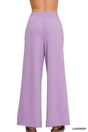 Zenana Scuba Drawstring Pants Lavender | Loungewear Bottoms Daverri Fashions