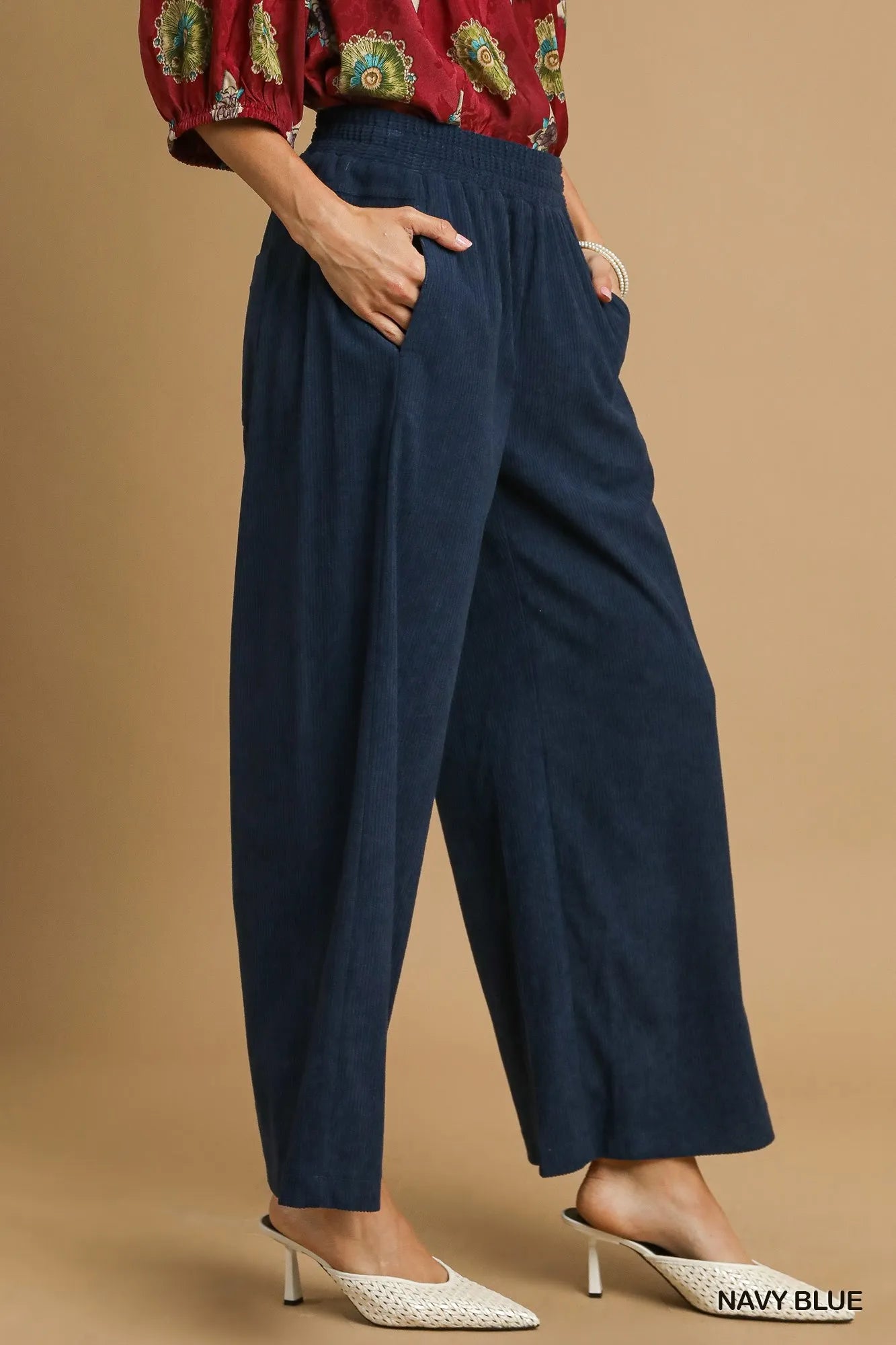 Umgee Wide-Leg Corduroy Pants | Daverri Fashions