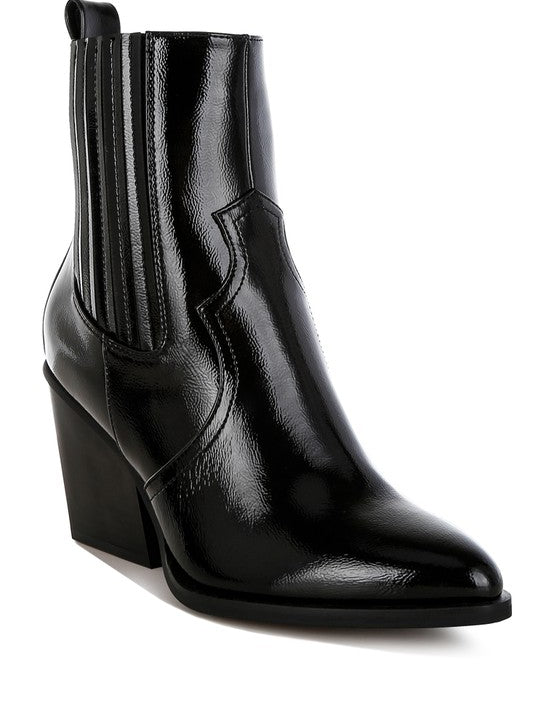 Black Cornus Pointed Toe Ankle Boots | Boots Daverri Fashions