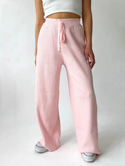 Ribbed Wide Leg Sweater Pants | Bottoms Daverri Fashions