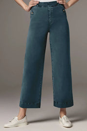 French Blue High Waist Jeans with Pockets | Jeans Daverri Fashions