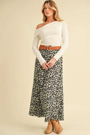 Aemi+Co Leopard Midi Skirt | Daverri Fashions