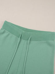 Contrast Trim T-Shirt and Drawstring Pants Set | Loungewear Sets Daverri Fashions