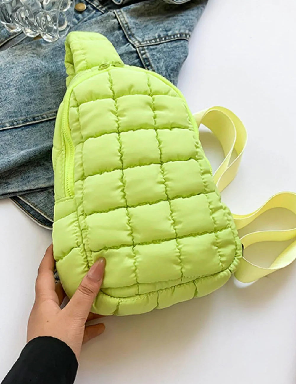 Quilted Nylon Crossbody Bag | Cross Body Bags Daverri Fashions