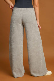 Umgee Elastic Waist Wide Leg Pants | Lounge Pants Daverri Fashions