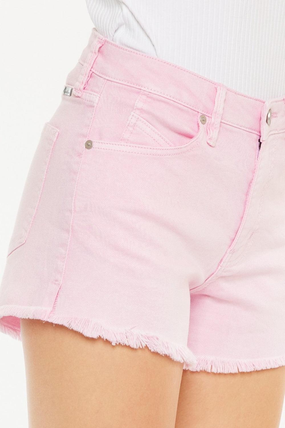 Kancan Raw Hem High Waist Denim Shorts | Daverri Fashions