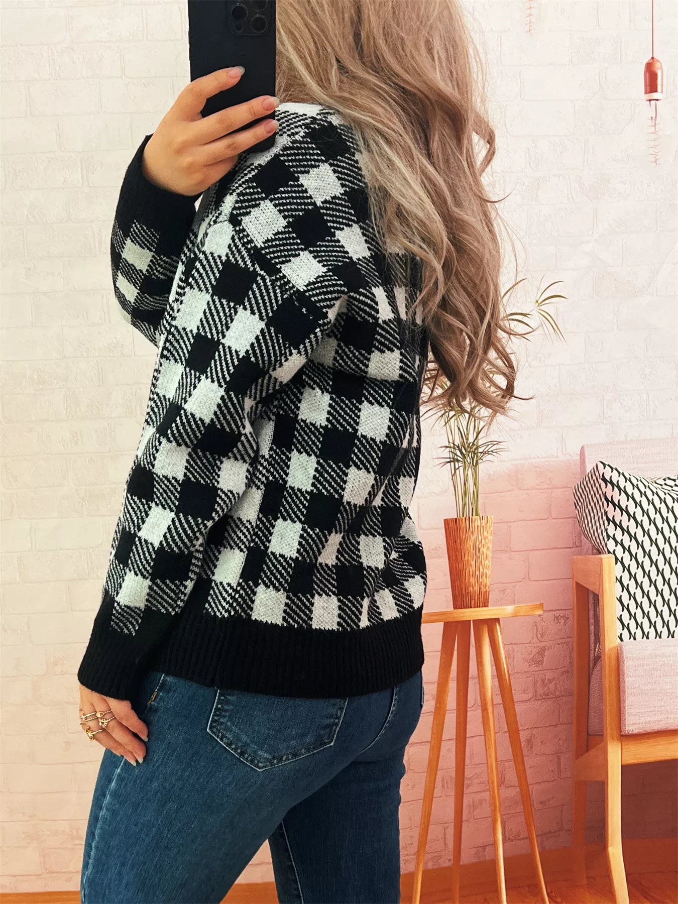 Plaid Button-Down Cardigan | Cardigans Daverri Fashions