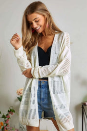 IVORY M ADORA Lightweight Sweater Knit Cardigan | Cardigans Daverri Fashions