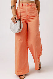 Wide Leg High Waist Jeans | Jeans Daverri Fashions