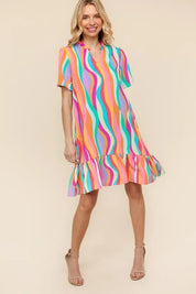 Haptics Tiered Woven Ruffle Hem Dress | Knee Length Dresses Daverri Fashions