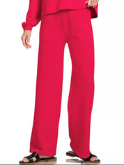 Zenana French Rib Pullover and Pants Set | Daverri Fashions