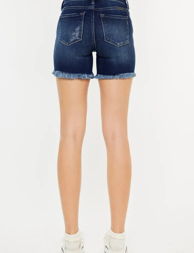 Kancan Mid Rise Button Fly Denim Shorts | Denim Shorts Daverri Fashions