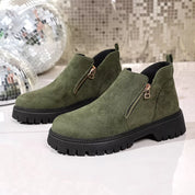 Bria Round Toe Side Zip Ankle Boots | Boots Daverri Fashions