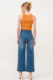 And The Why Bat Embroidered Ribbed Tank | Daverri Fashions