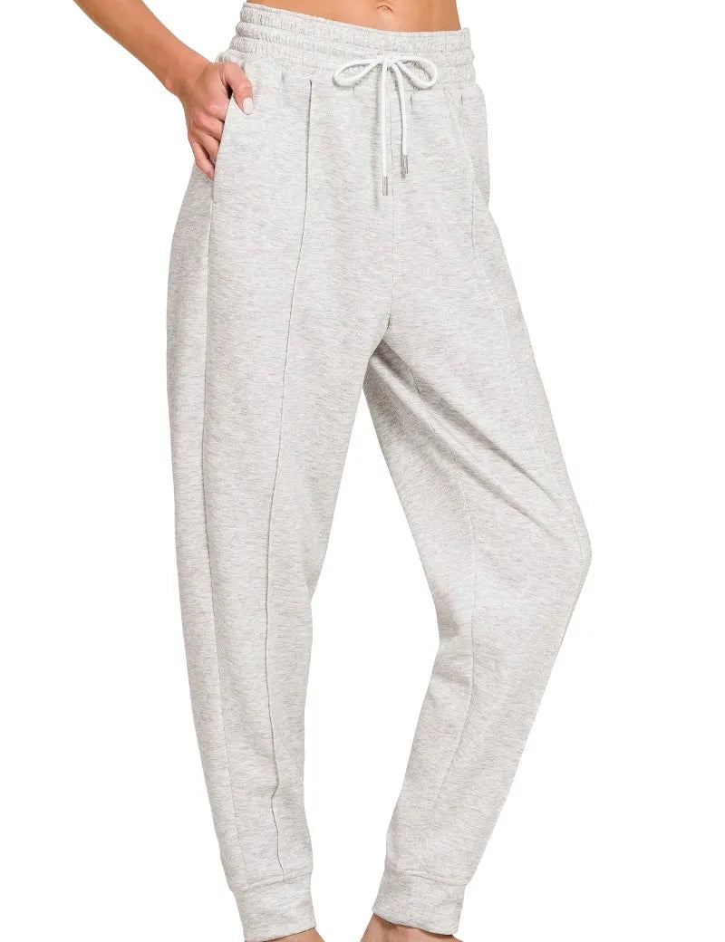 H GREY Zenana Drawstring Sweatpants with Pockets | Daverri Fashions
