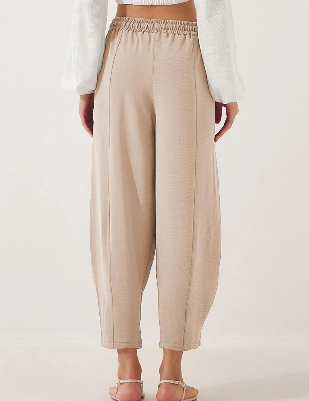 Full Size Drawstring Cropped Jogger Pants Plus Size | Pants Daverri Fashions