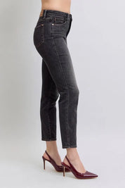 Judy Blue Full Size Mid Rise Tummy Control Slim Jeans Plus Size | Daverri Fashions