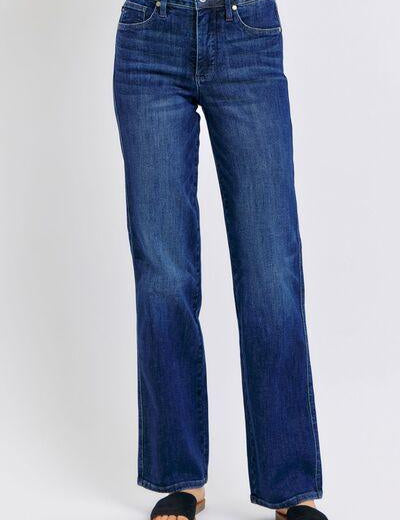Judy Blue Full Size Tummy Control Straight Jeans | Jeans Daverri Fashions