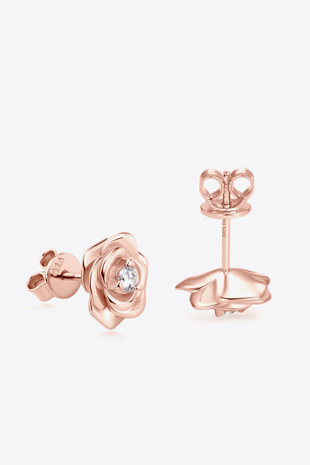 Adored Moissanite Flower 925 Sterling Silver Earrings | Silver Earrings Daverri Fashions