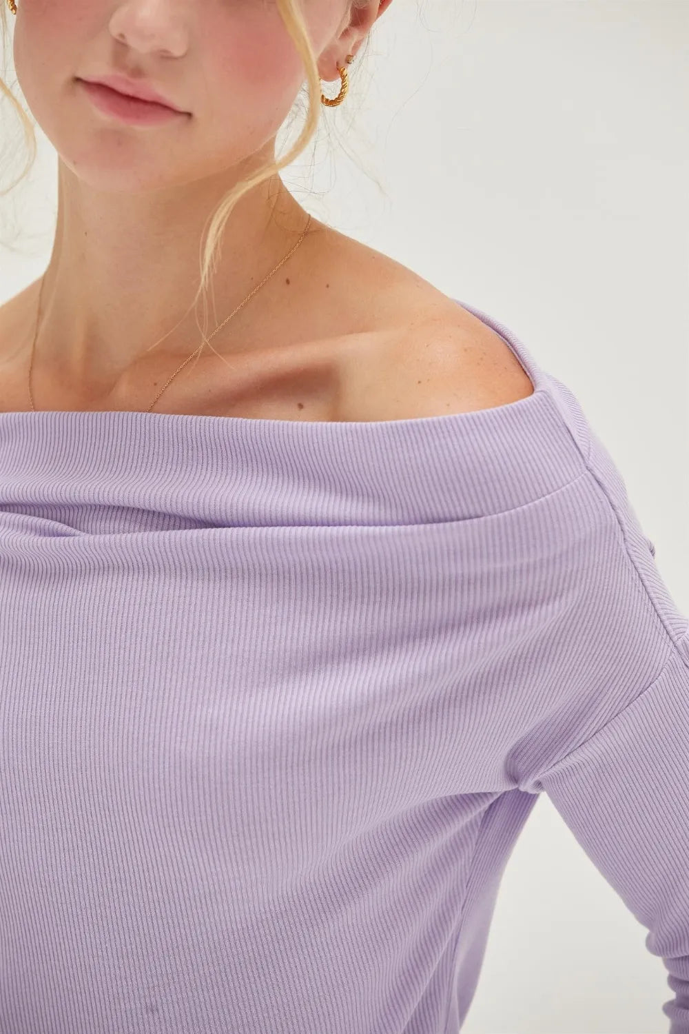 HYFVE Off Shoulder Ribbed Knit Top | Tops Daverri Fashions
