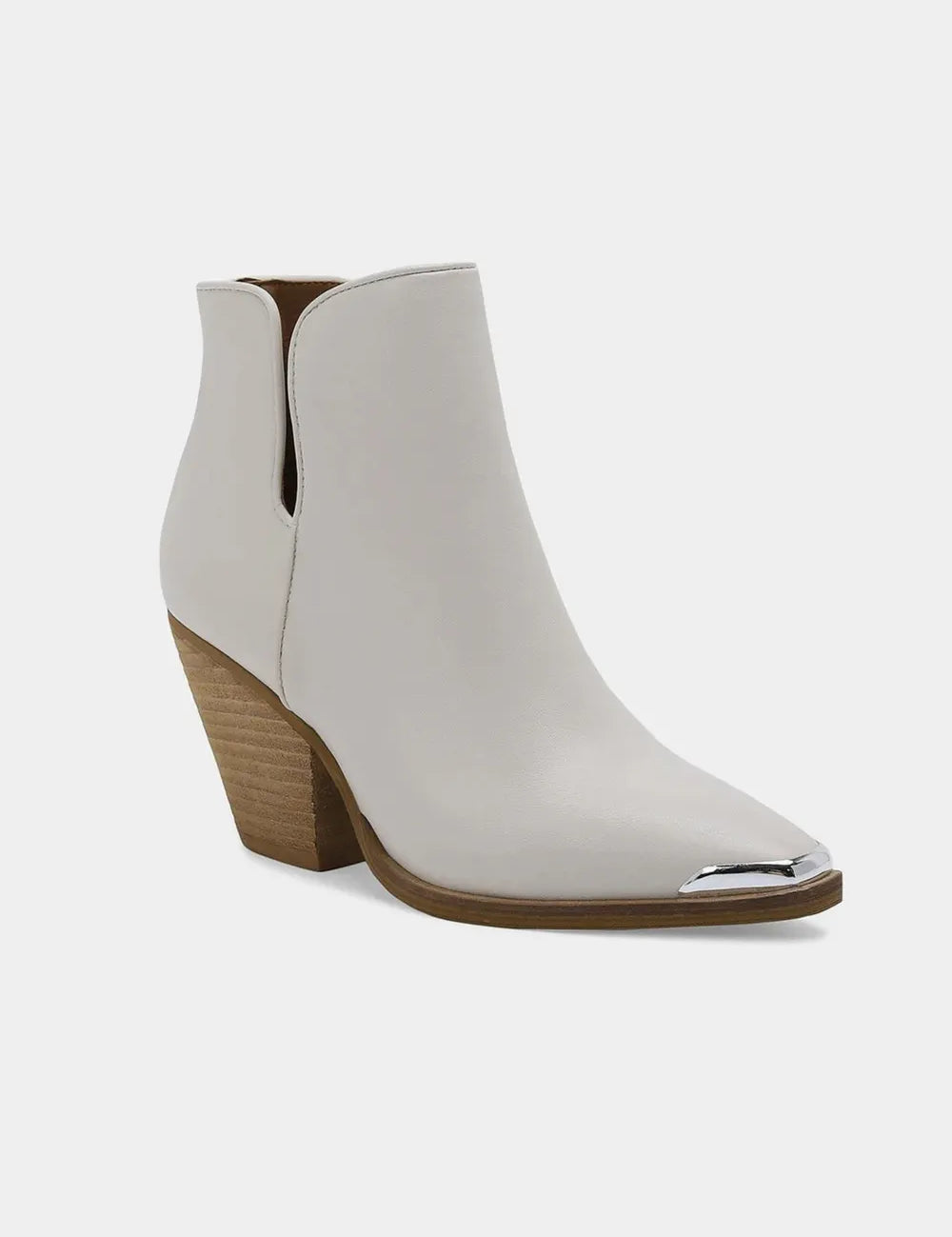 Beast Fashion Pointed Metal-Tip Toe Block Heel Ankle Boots | Boots Daverri Fashions