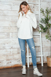 Half Zip Long Sleeve Knit Top | Knit Tops Daverri Fashions