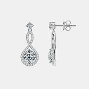 1 Carat Moissanite 925 Sterling Silver Earrings | Earrings Daverri Fashions
