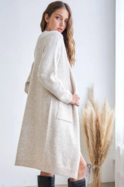 ADORA 2tone Sweater Open Cardigan | Sweaters Daverri Fashions