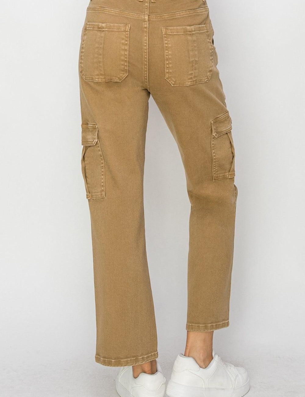Risen Full Size High Rise Cargo Jeans | Cargo Jeans Daverri Fashions