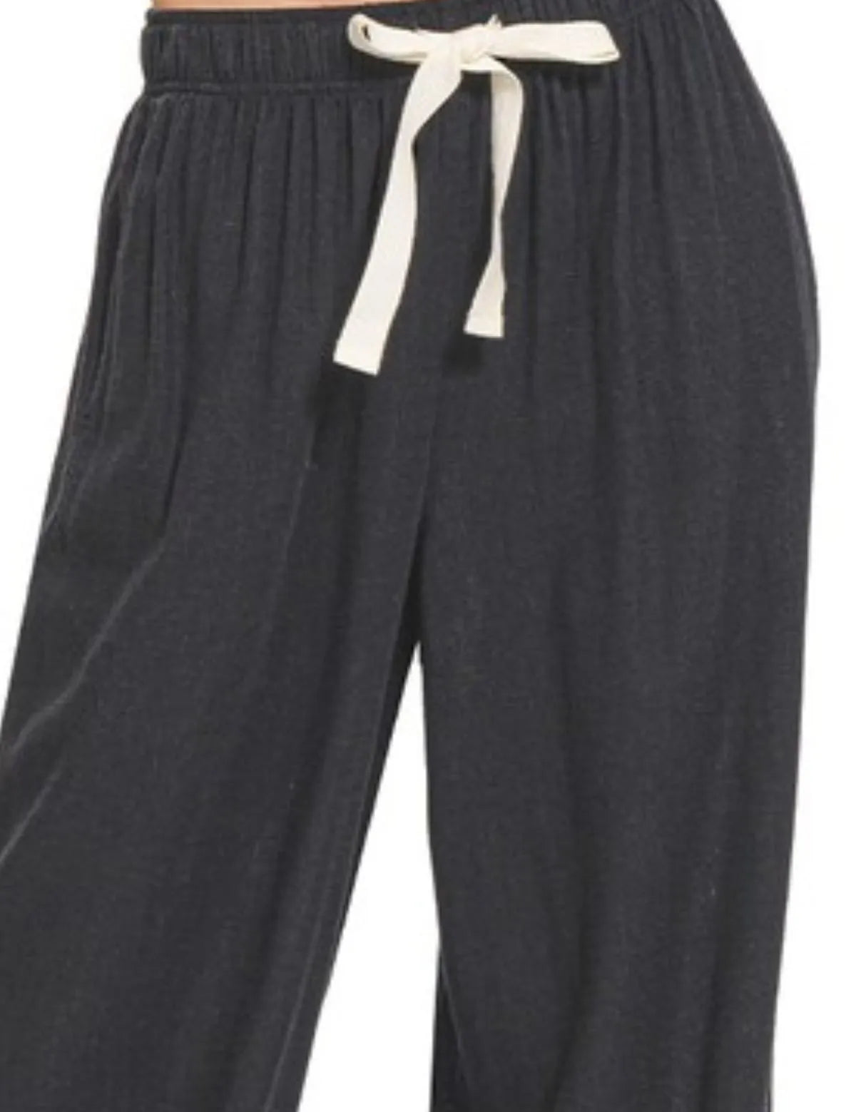 Zenana Linen Drawstring Pants Black | Pants Daverri Fashions