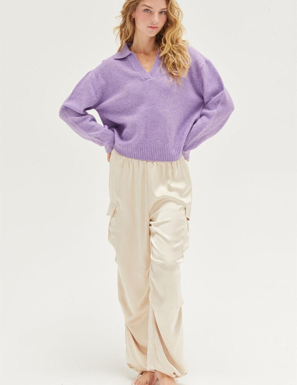 Satin Drawstring Hem Cargo Pants | Cargo Pants Daverri Fashions