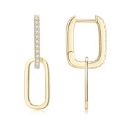 Gold One Size 925 Sterling Silver Moissanite Earrings | Sterling Silver Earrings Daverri Fashions