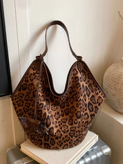 Camel onesize Leopard Print Large Tote Bag | Tote Bags Daverri Fashions