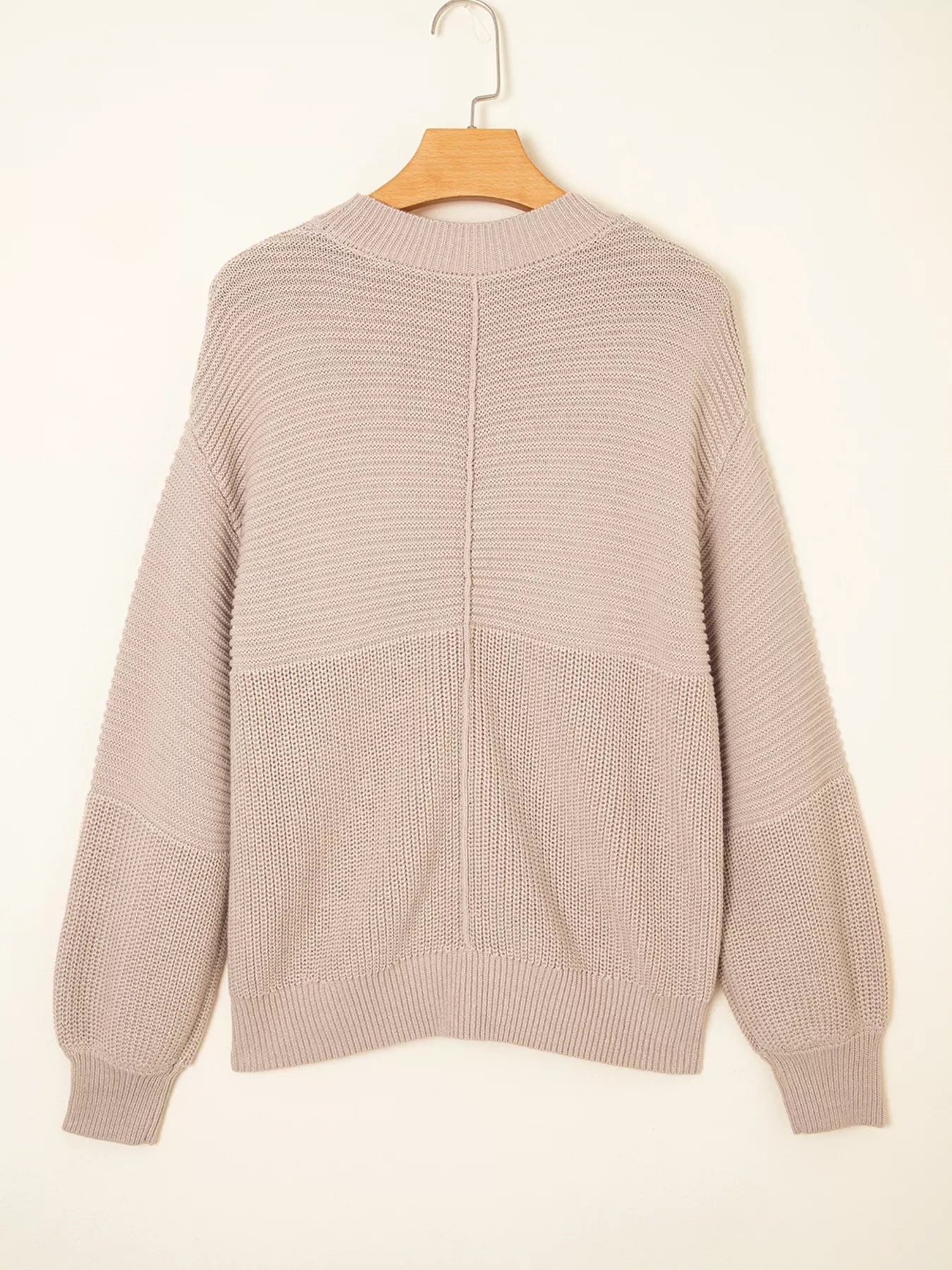 Texture Knitted Dropped Shoulder Sweater | Sweaters Daverri Fashions