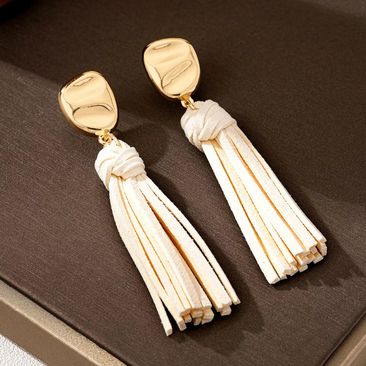 18K Gold-Plated Tassel Earrings | Earrings Daverri Fashions
