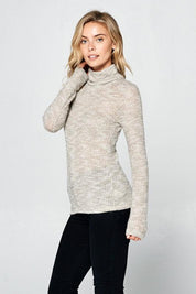 Renee C Long Sleeve Knit Turtleneck Top | Tops Daverri Fashions