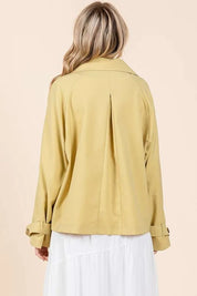 Mittoshop Double Breasted Long Sleeve Trench Coat Jacket | Daverri Fashions