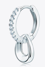 925 Sterling Silver Moissanite Double Hoop Earrings | Earrings Daverri Fashions