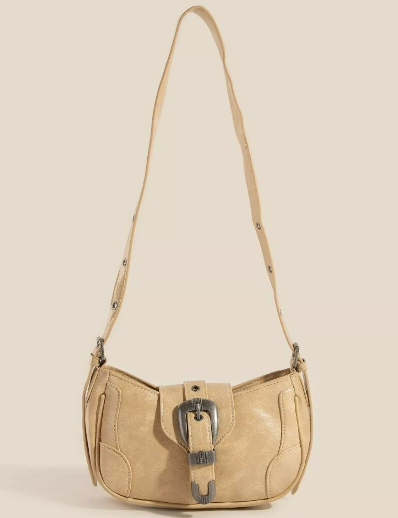 IV One Size Fame Western Buckle Accent Multi Panel Shoulder Bag | Shoulder Bags Daverri Fashions