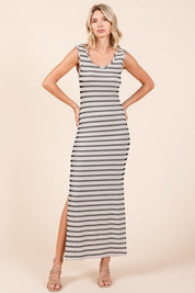 Mittoshop Striped Scoop Neck Sleeveless Maxi Dress | Maxi Dresses Daverri Fashions