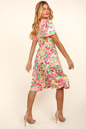 Haptics Tiered Floral Midi Dress with Pockets | Mid Dresses Daverri Fashions