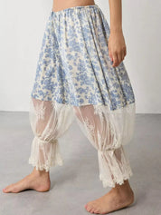 Floral Lace Patchwork Pants | Pants Daverri Fashions