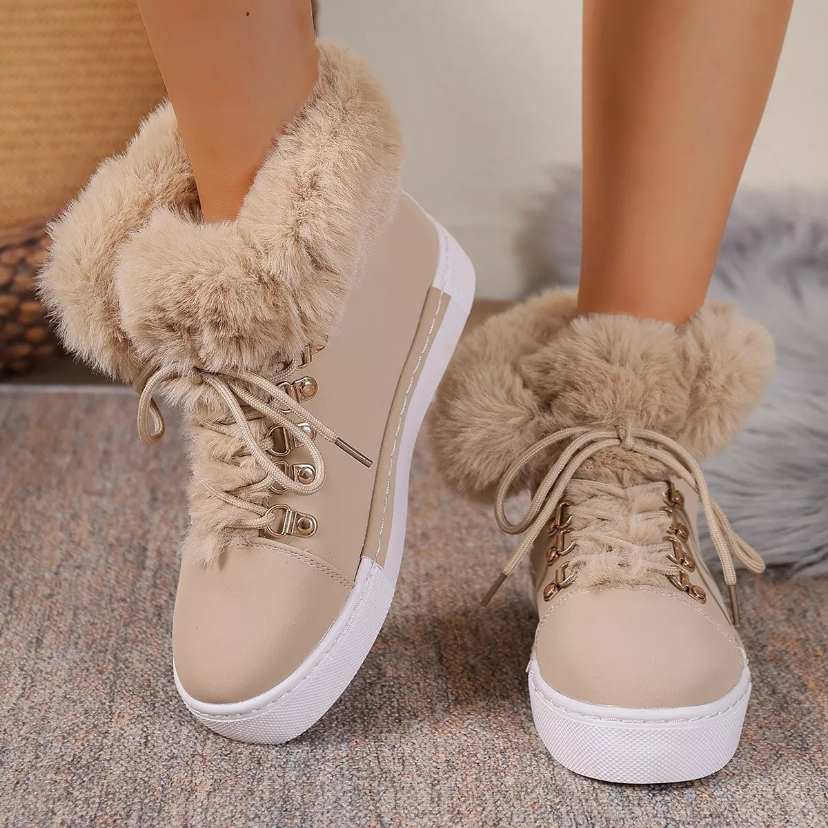 Round Toe Platform Boots | Boots Daverri Fashions