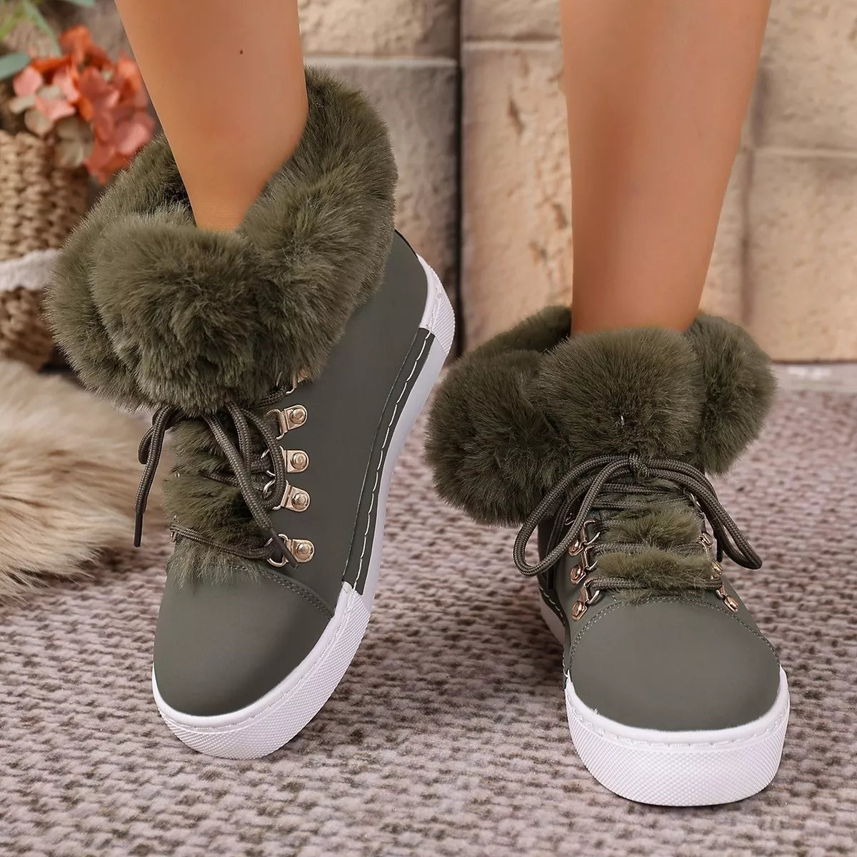 Round Toe Platform Boots | Boots Daverri Fashions
