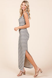 Mittoshop Striped Scoop Neck Sleeveless Maxi Dress | Maxi Dresses Daverri Fashions