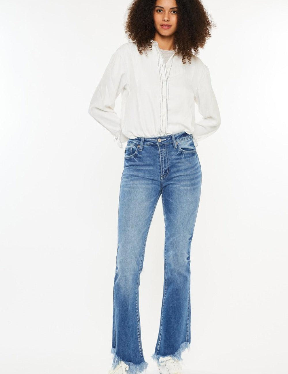 Medium Kancan High Rise Frayed Hem Jeans | Jeans Daverri Fashions